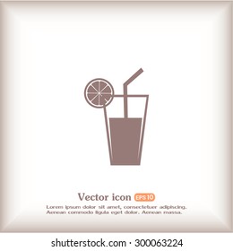 vector glass of juice icons 