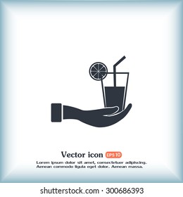 vector glass of juice icons 