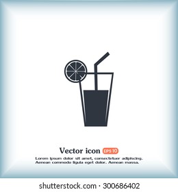 vector glass of juice icons 