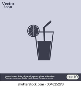 vector glass of juice icons 