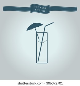 vector glass of juice icons 