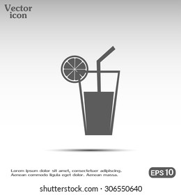 vector glass of juice icons 