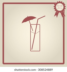 vector glass of juice icons 