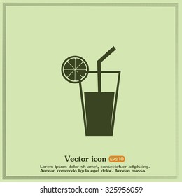 vector glass of juice icons 