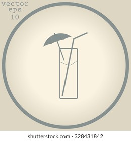 vector glass of juice icons 