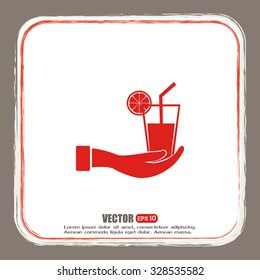 vector glass of juice icons 
