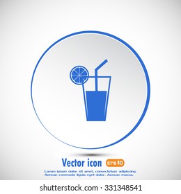 vector glass of juice icons 