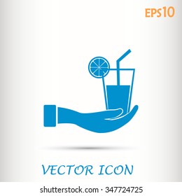 vector glass of juice icons 