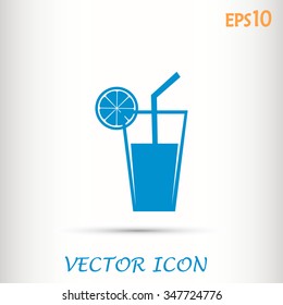 vector glass of juice icons 