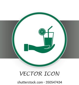 vector glass of juice icons 