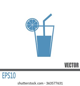 vector glass of juice icons 