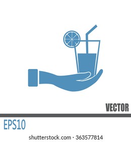 vector glass of juice icons 