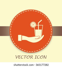vector glass of juice icons 