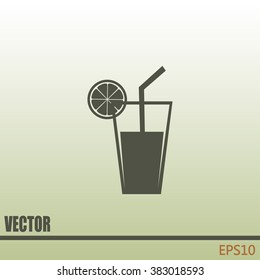 vector glass of juice icons 