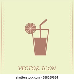 vector glass of juice icons 