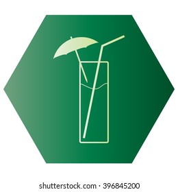 vector glass of juice icons 