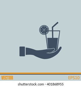 vector glass of juice icons 