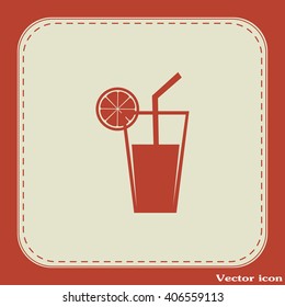 vector glass of juice icons 