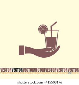 vector glass of juice icons 
