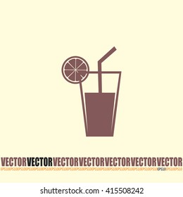 vector glass of juice icons 