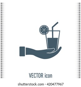 vector glass of juice icons 
