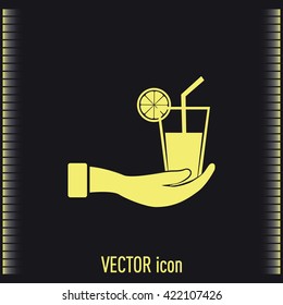 vector glass of juice icons 