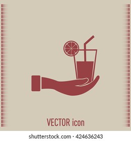 vector glass of juice icons 