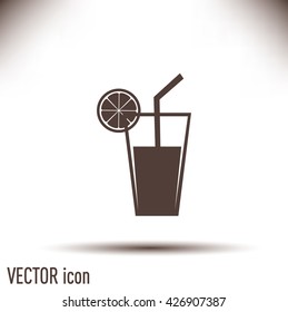 vector glass of juice icons 