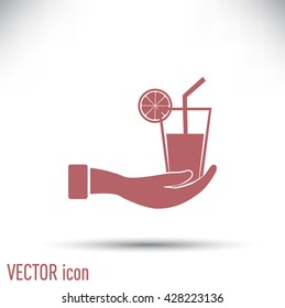 vector glass of juice icons 