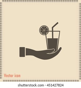 vector glass of juice icons 