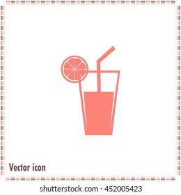 vector glass of juice icons 