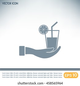 vector glass of juice icons 