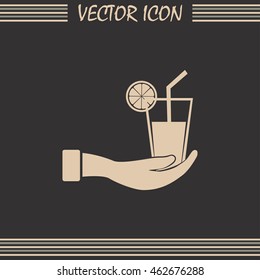 vector glass of juice icons 