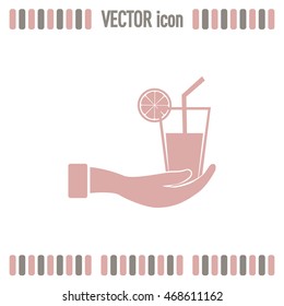 vector glass of juice icons 