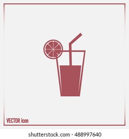 vector glass of juice icons 