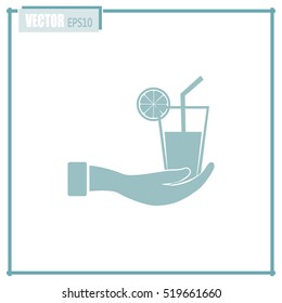 vector glass of juice icons 