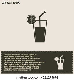 vector glass of juice icons 