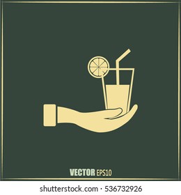 vector glass of juice icons 