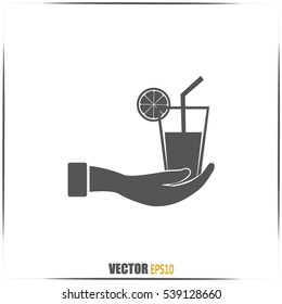 vector glass of juice icons 