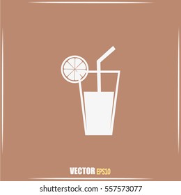vector glass of juice icons 