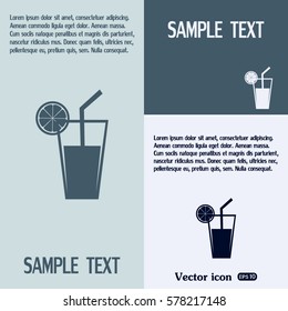 vector glass of juice icons 