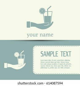 vector glass of juice icons 