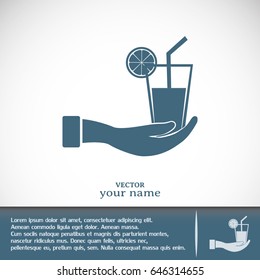 vector glass of juice icons 