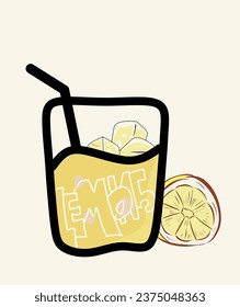 vector a glass of lemon juice