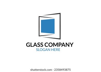 vector glass logo design template