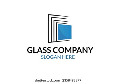 vector glass logo design template