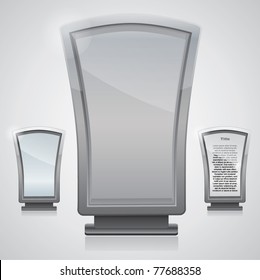 Panel de anuncios de vidrio vectorial y metal/valla publicitaria