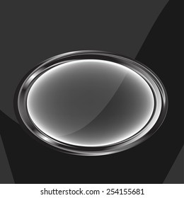 vector glass in a metal frame for design