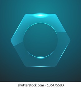 Vector glass nut icon. Eps10