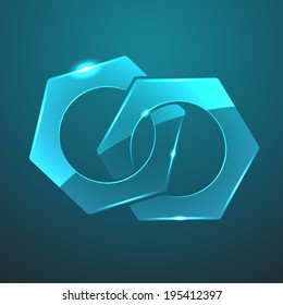 Vector glass nuts icon. Eps10
